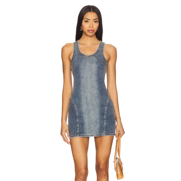 One Teaspoon Dresses & Skirts - One Teaspoon Denim Mini Dress in Worn Blue